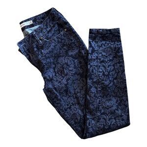 Just Fab Blue Floral Pants